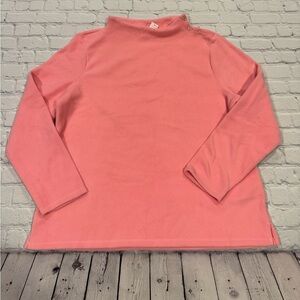 Pink Long Sleeve Fleece Top with Button Detail